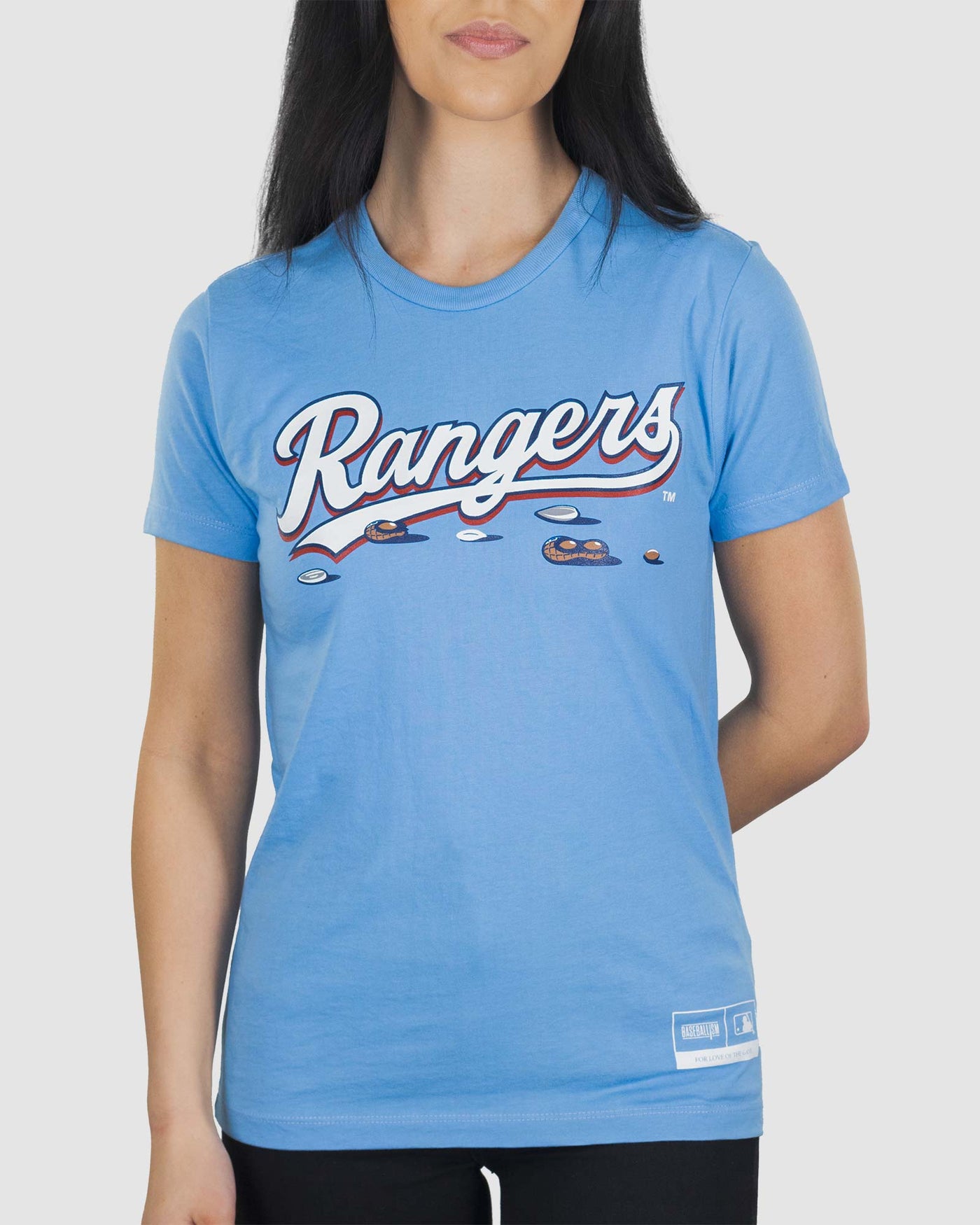 light blue texas rangers shirt