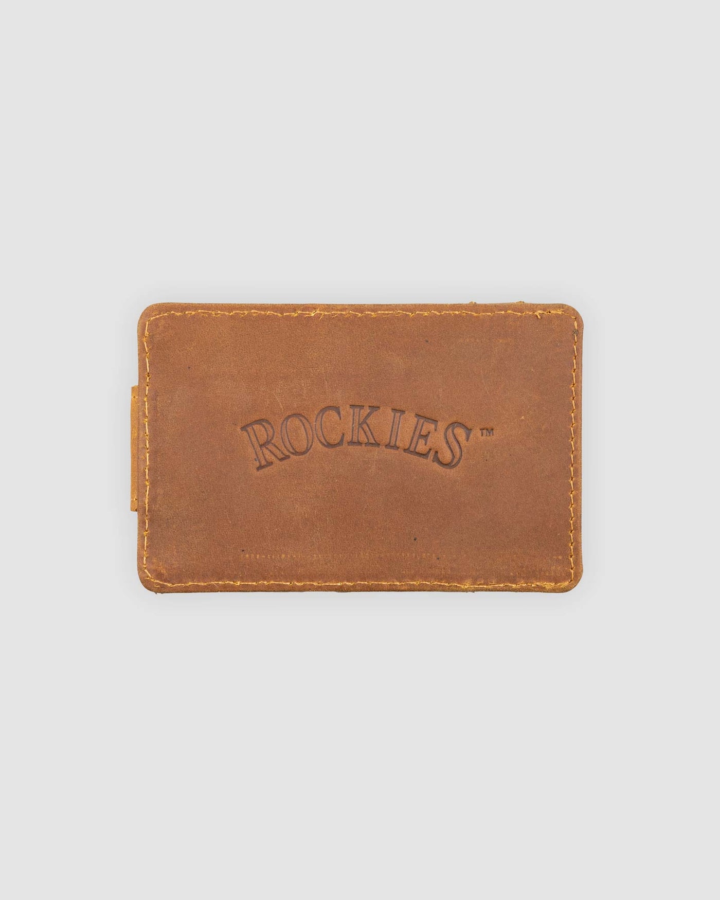 Flag Man Glove Leather Money Clip Wallet - Colorado Rockies - Baseballism Online