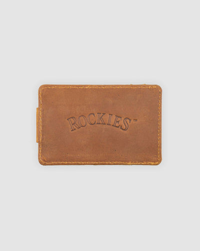 Flag Man Glove Leather Money Clip Wallet - Colorado Rockies - Baseballism Online
