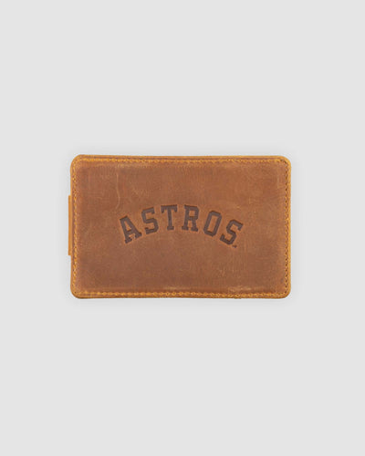 Flag Man Glove Leather Money Clip Wallet - Houston Astros - Baseballism Online