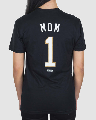 Mom's Number One - Camiseta de calentamiento para mujer