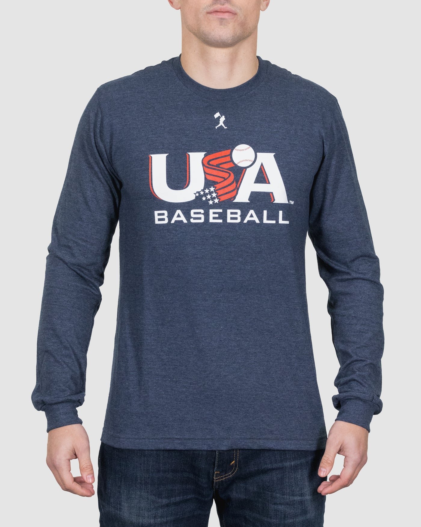 Baseballism x USA Béisbol de manga larga - Azul marino 