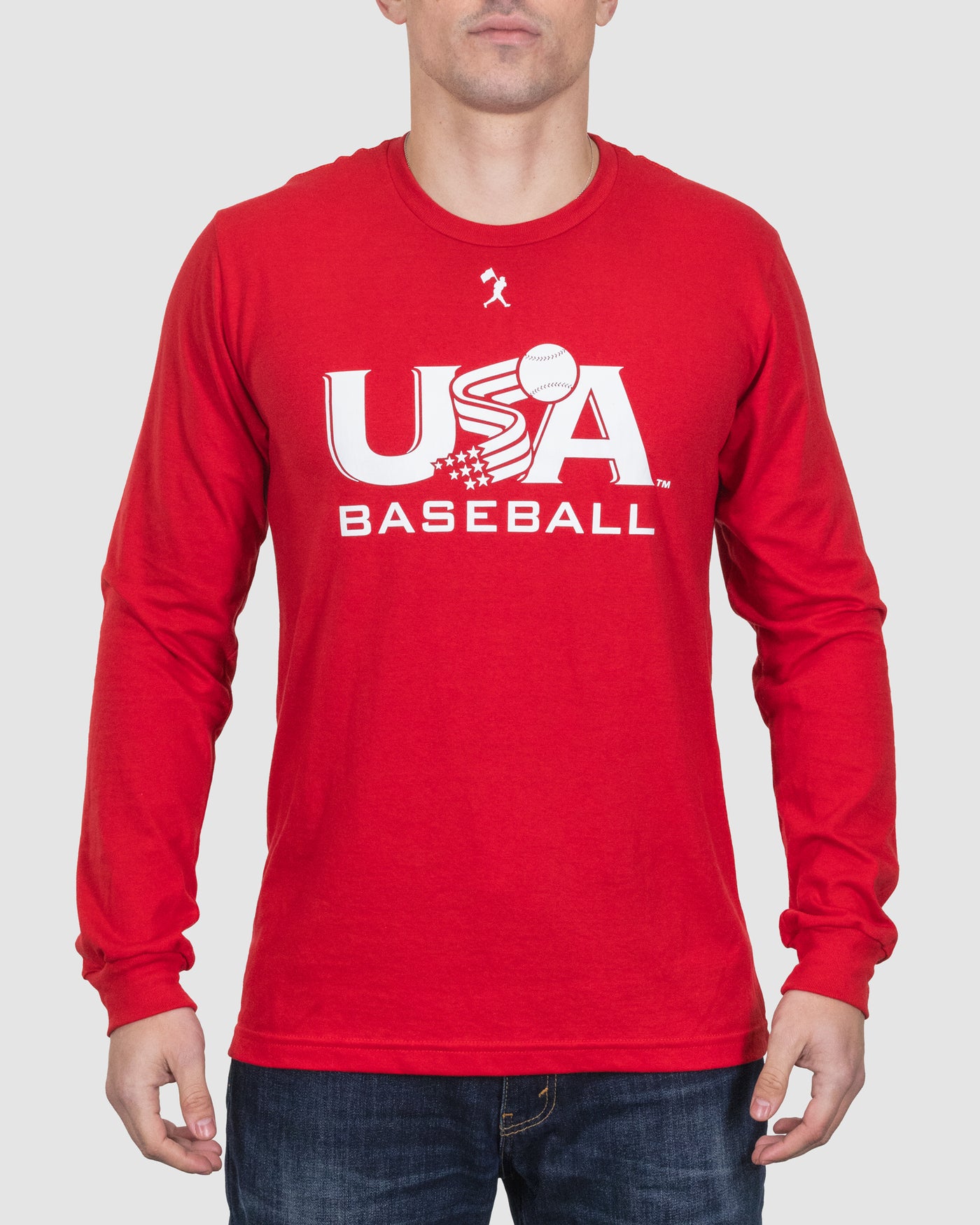 Baseballism x USA Baseball Long Sleeve - Red