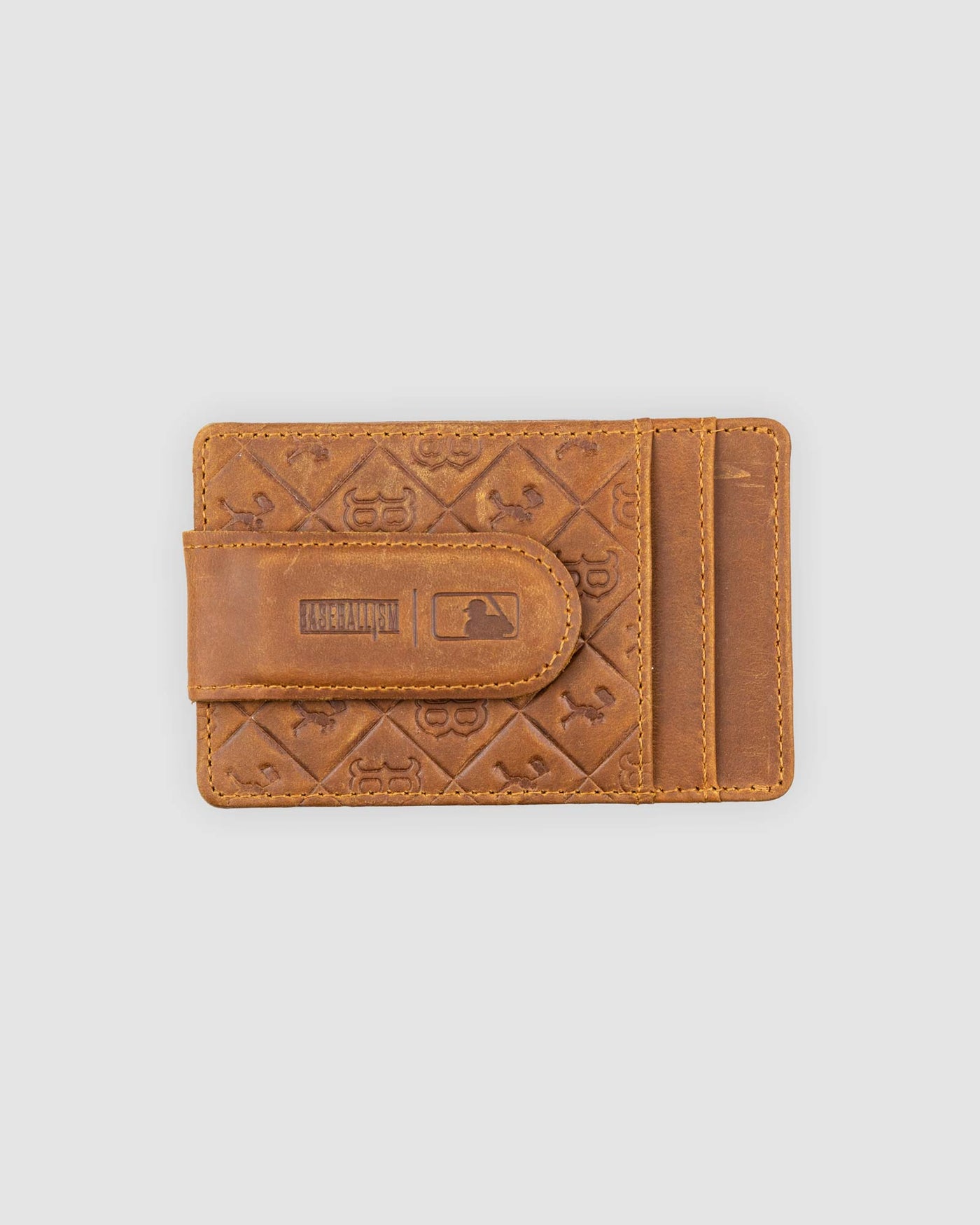 Louisville Slugger Leather Baseball Mitt Bi Fold Wallet with clip