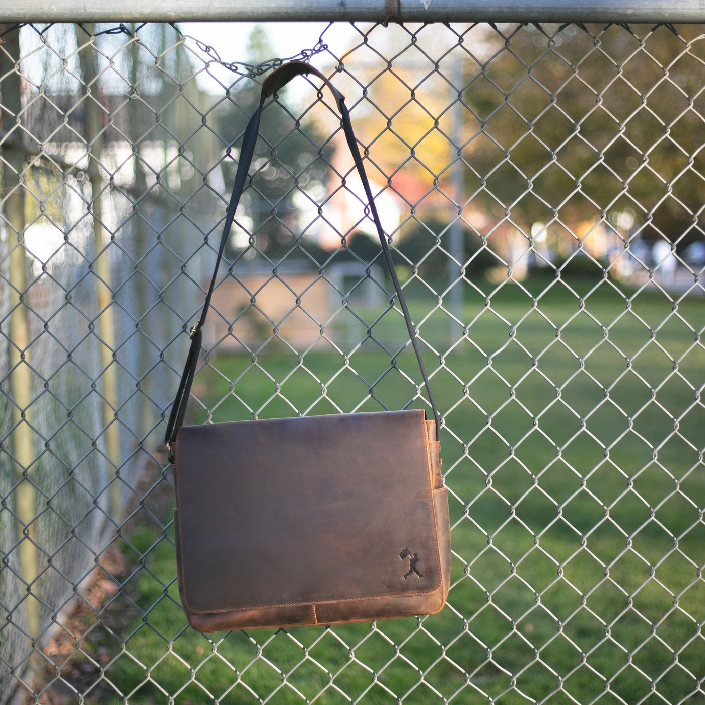 Mathewson Glove Leather Messenger Bag - Pine Tar Brown - Baseballism Online